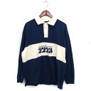 【中古】ロッキングオン ROCKIN'ON COUNTDOWN JAPAN ロングスリーブ Tシャツ ポロシャツ プリント コットン 綿 L ネイビー 紺 /FT2 メンズ 【ベクトル 古着】 250308