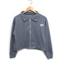 【中古】シーナ SHEENA 襟付き ZIP トップス 長袖 クロップド丈 無地 グレー 灰 /FT13 レディース 【ベクトル 古着】 250308(4)