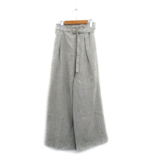 【中古】ムルーア MURUA ワイドパンツ センタープレス ベルト シンプル S グレー 灰 /KT25 レディース 【ベクトル 古着】 250310 【中古】ムルーア MURUA ワイドパンツ センタープレス ベルト シンプル S グレー 灰 /KT25 レディース 【ベクトル 古着】 250310