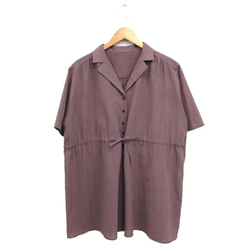 【中古】アパートバイローリーズ apart by lowrys オープンカラー シャツ チュニック 半袖 ドローストリング 無地 F モカ /FT35 レディース 【ベクトル 古着】 250308 【中古】アパートバイローリーズ apart by lowrys オープンカラー シャツ チュニック 半袖 ドローストリング 無地 F モカ /FT35 レディース 【ベクトル 古着】 250308