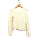 【中古】アルシーヴ archives シアー ジャガード カットソー Tシャツ 長袖 キナリ /FT49 レディース 【ベクトル 古着】 250314
