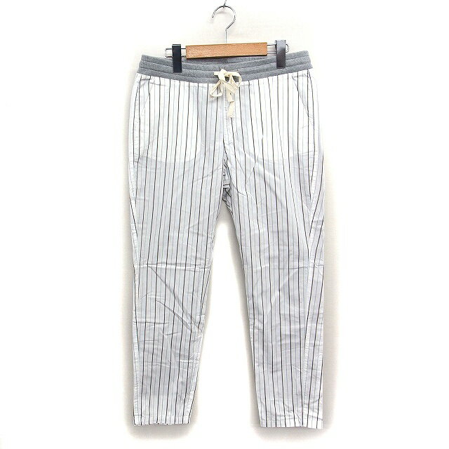 【中古】アングリッド UNGRID ストライプ テーパードパンツ コットン 綿 イージー F ホワイト 白 /FT32 レディース 【ベクトル 古着】 250315