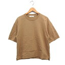 【中古】パブリックトーキョー PUBLIC TOKYO ヘビーウェイト クルーネック Tシャツ 半袖 無地 コットン 綿 2 キャメル 茶 /FT17 メンズ 【ベクトル 古着】 250320