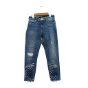 【中古】スコッチ&ソーダ SCOTCH & SODA スキニー デニム ジーンズ 切替 ダメージ加工 25 ブルー 青 /KT27 メンズ 【ベクトル 古着】 250317