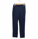 【中古】セオリー Theory リネン スリム スリット パンツ 無地 XS ネイビー 紺 /FT8 レディース 【ベクトル 古着】 250326