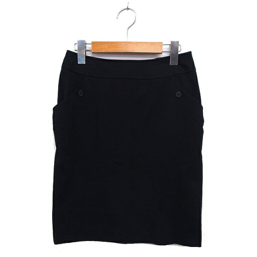 【中古】プロポーション ボディドレッシング PROPORTION BODY DRESSING タイト スカート ひざ丈 ストレッチ コットン混 無地 バックジップ 2 黒 ブラック /NT18 レディース 【ベクトル 古着】 250326 【中古】プロポーション ボディドレッシング PROPORTION BODY DRESSING タイト スカート ひざ丈 ストレッチ コットン混 無地 バックジップ 2 黒 ブラック /NT18 レディース 【ベクトル 古着】 250326