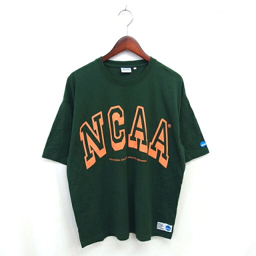 【中古】エヌシーエーエー NCAA Tシャツ カットソー 丸首 ロゴプリント 半袖 L 緑 グリーン /TT メンズ 【ベクトル 古着】 250329 【中古】エヌシーエーエー NCAA Tシャツ カットソー 丸首 ロゴプリント 半袖 L 緑 グリーン /TT メンズ 【ベクトル 古着】 250329