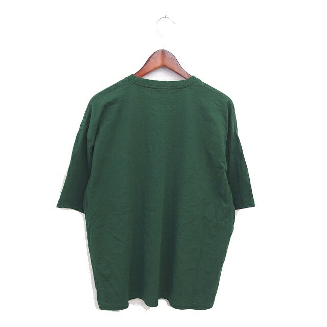 【中古】エヌシーエーエー NCAA Tシャツ カットソー 丸首 ロゴプリント 半袖 L 緑 グリーン /TT メンズ 【ベクトル 古着】 250329