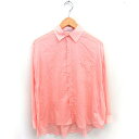 【中古】神戸レタス Kobe Lettuce シャツ ブラウス ステンカラー シアー 透け感 長袖 M ピンク /TT レディース 【ベクトル 古着】 250329(4)