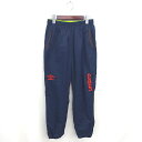 【中古】アンブロ UMBRO スポーツウエア パンツ ウインドブレーカー ロゴ刺? ロング ウエストゴム L ネイビー 紺 /TT メンズ 【ベクトル 古着】 ...