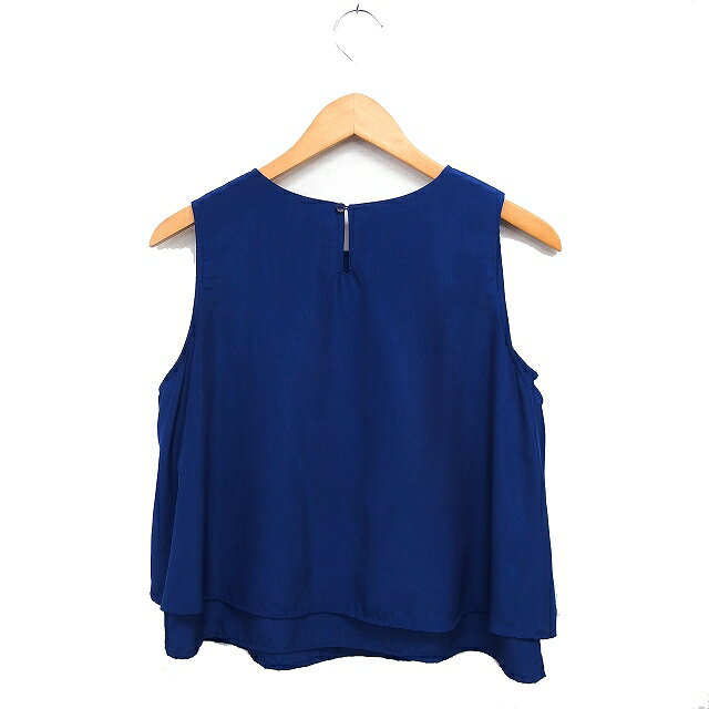 【中古】ユナイテッドアローズ A DAY IN THE LIFE UNITED ARROWS ノースリーブ ブラウス 丸首 無地 シンプル ブルー 青 /FT19 レディース 【ベクトル 古着】 250326