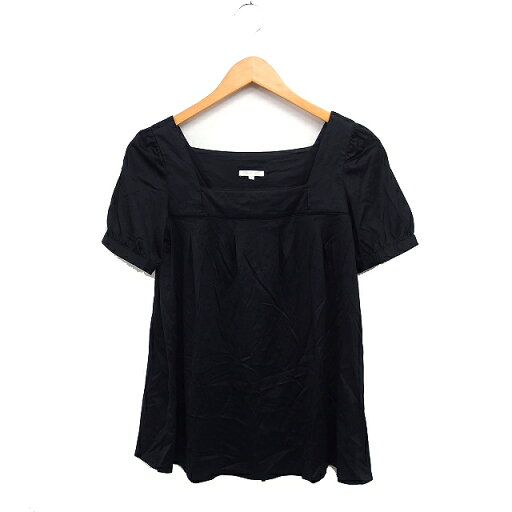 【中古】トゥービーシック TO BE CHIC スクエアネック カットソー 半袖 無地 シンプル 2 ブラック 黒 /FT32 レディース 【ベクトル 古着】 250331 【中古】トゥービーシック TO BE CHIC スクエアネック カットソー 半袖 無地 シンプル 2 ブラック 黒 /FT32 レディース 【ベクトル 古着】 250331