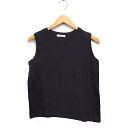 【中古】フリークスストア FREAKS STORE クルーネック タンクトップ ノースリーブ 切替 リブ 無地 コットン 綿 F チャコールグレー /FT15 レディース 【ベクトル 古着】 250403