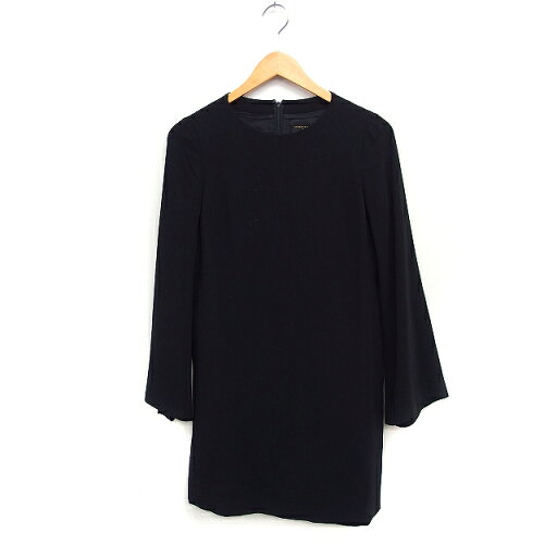 【中古】ユナイテッドアローズ UNITED ARROWS フレアスリーブ ワンピース ひざ丈 丸首 無地 38 ブラック 黒 /FT24 レディース 【ベクトル 古着】 250409 【中古】ユナイテッドアローズ UNITED ARROWS フレアスリーブ ワンピース ひざ丈 丸首 無地 38 ブラック 黒 /FT24 レディース 【ベクトル 古着】 250409