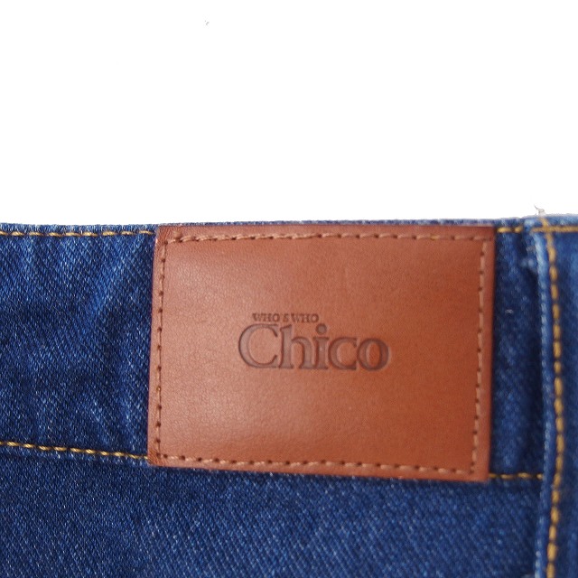 【中古】フーズフーチコ who's who Chico デニム ジーンズ スリム ストレッチ パンツ M ネイビー 紺 /FT9 レディース 【ベクトル 古着】 250410