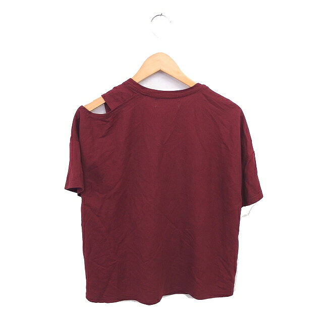 【中古】ロペピクニック ROPE Picnic Tシャツ カットソー 丸首 肩だし 半袖 38 赤紫 ボルドー /TT レディース 【ベクトル 古着】 250405 vectorpremium-18407349 ブランド古着ベクトルプレミアム店 サンプル画像2