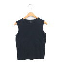 【中古】マーガレットハウエル MARGARET HOWELL タンクトップ Tシャツ 無地 シンプル 綿 コットン 2 ネイビー 紺 /TT レディース 【ベクトル 古着】 250411
