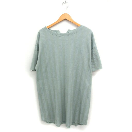 【中古】チャオパニック ティピー CIAOPANIC TYPY バックスリット リブ チュニック Tシャツ 半袖 綿混 ONE グリーン 緑 /FT23 レディース 【ベクトル 古着】 250416 【中古】チャオパニック ティピー CIAOPANIC TYPY バックスリット リブ チュニック Tシャツ 半袖 綿混 ONE グリーン 緑 /FT23 レディース 【ベクトル 古着】 250416
