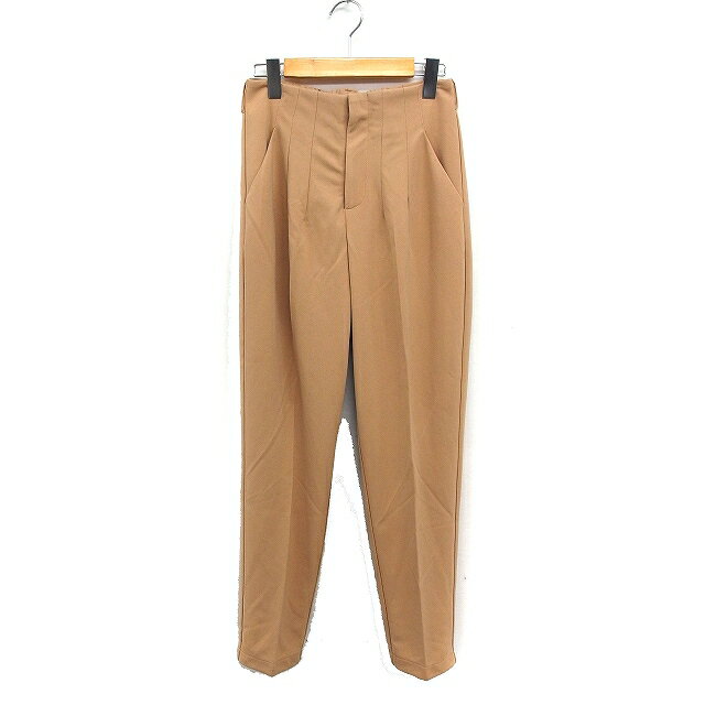 【中古】ディスコート Discoat テーパードパンツ センタープレス 無地 M ベージュ /FT16 レディース 【ベクトル 古着】 250414