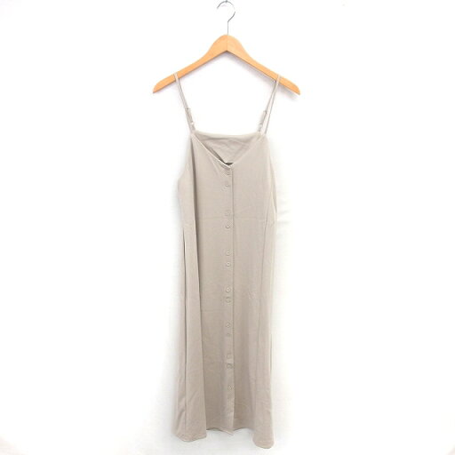 【中古】ナイスクラップ NICE CLAUP EVERY.VERY キャミワンピ ワンピース ロング 前開き ノースリーブ F ベージュ 薄茶 /TT レディース 【ベクトル 古着】 250411 【中古】ナイスクラップ NICE CLAUP EVERY.VERY キャミワンピ ワンピース ロング 前開き ノースリーブ F ベージュ 薄茶 /TT レディース 【ベクトル 古着】 250411