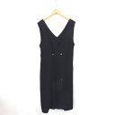 【中古】リベリー Riberry ジャンパースカート ワンピース ロング 前開き 薄手 ノースリーブ F 黒 ブラック /TT レディース 【ベクトル 古着】 ...