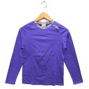 【中古】ワークフォーホリデイユナイテッドアローズ WORK FOR HOLIDAY UNITED ARROWS ラグランスリーブ カットソー Tシャツ 花柄 コットン 綿 クルーネック 長袖 紫 パープル /NT7 レディース 【ベクトル 古着】 250423(4)