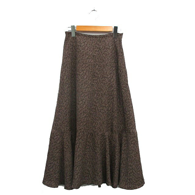 【中古】センスオブプレイス バイ アーバンリサーチ Sense of Place by Urban Research マーメイドスカート ロング リーフ柄 F ブラウン 茶 /KT31 レディース 【ベクトル 古着】 250423