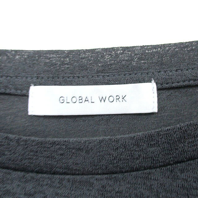 【中古】グローバルワーク GLOBAL WORK カットソー Tシャツ 長袖 シースルー ワンポイント F チャコールグレー /KT34 レディース 【ベクトル 古着】 250425 vectorpremium-18437616 ブランド古着ベクトルプレミアム店 サンプル画像3