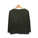 【中古】セントジェームス SAINT JAMES カットソー Tシャツ 長袖 コットン シンプル XS カーキ /KT19 レディース 【ベクトル 古着】 250426(4)