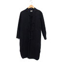 【中古】アイアムアイ I am I リボンシャツ ワンピース 長袖 ロング丈 無地 コットン 綿 F ブラック 黒 /FT19 レディース 【ベクトル 古着】 ...