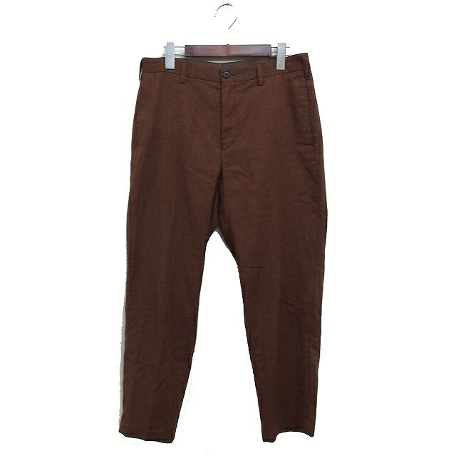 【中古】グリーンレーベルリラクシング ユナイテッドアローズ green label relaxing スラックス テーパード パンツ ノータック M ブラウン 茶 /FT10 メンズ 【ベクトル 古着】 250521