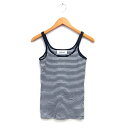 【中古】未使用品 ドゥーズィエムクラス DEUXIEME CLASSE タグ付き maison ボーダー タンクトップ ストレッチ コットン 綿 F 紺 ネイビー /NT6 レディース 【ベクトル 古着】 250529