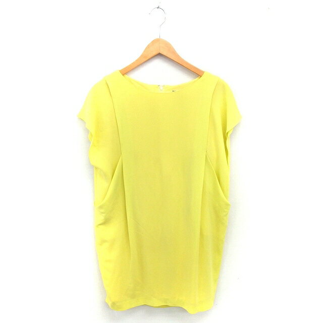 【中古】ダイアグラム グレースコンチネンタル Diagram GRACE CONTINENTAL ワンピース ひざ丈 ボートネック プルオーバー フレンチスリー...