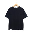 【中古】アンダーカバー UNDERCOVER コットン ニット カットソー Tシャツ バックジップ 半袖 丸首 無地 1 ブラック 黒 /FT7 レディース 【ベクトル 古着】 250607