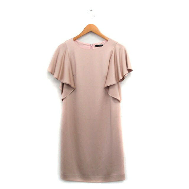 【中古】エストネーション ESTNATION ワンピース 半袖 ミニ シンプル ベージュ /KT26 レディース 【ベクトル 古着】 250607