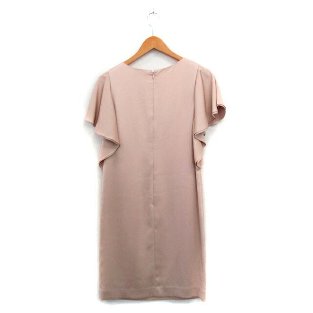 【中古】エストネーション ESTNATION ワンピース 半袖 ミニ シンプル ベージュ /KT26 レディース 【ベクトル 古着】 250607