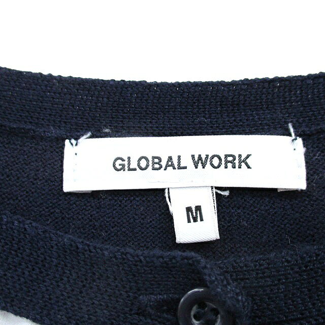 【中古】グローバルワーク GLOBAL WORK カーディガン 長袖 切替 花柄 M ネイビー 紺 /KT9 レディース 【ベクトル 古着】 250626 vectorpremium-18603247 ブランド古着ベクトルプレミアム店 サンプル画像3