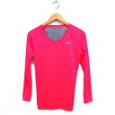 【中古】アンダーアーマー UNDER ARMOUR スポーツウエア インナー Tシャツ 長袖 Vネック メッシュ LG ピンク /FT26 レディース 【ベクトル 古着】 250709(4)