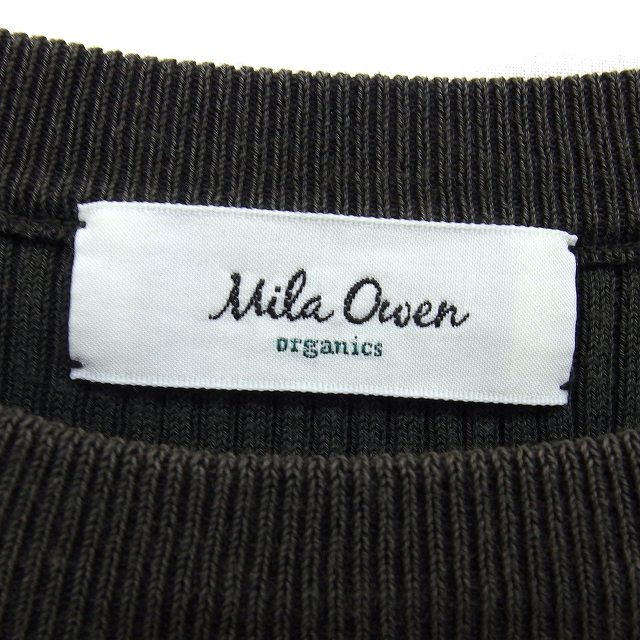 【中古】ミラオーウェン Mila Owen クルーネック リブ ニット カットソー コットン混 長袖 1 黒 ブラック /NT20 レディース 【ベクトル 古着】 251203 vectorpremium-18747380 ブランド古着ベクトルプレミアム店 サンプル画像3