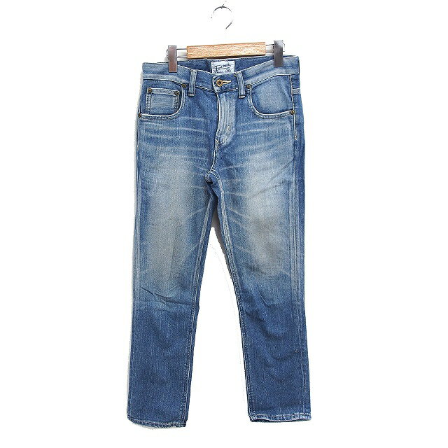 【中古】フォードミルズ FORDMILLS × リー Lee デニム ジーンズ ストレート ヴィンテージ加工 XS ブルー 青 /FT25 レディース 【ベクトル 古着】 250718