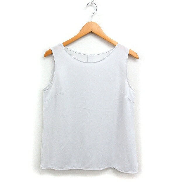 Sleeveless - 【中古】コムサデモード COMME CA DU MODE ノースリーブ ブラウス バックスリット 無地 13 ライトグレー /FT9 レディース 【ベクトル 古着】 250801