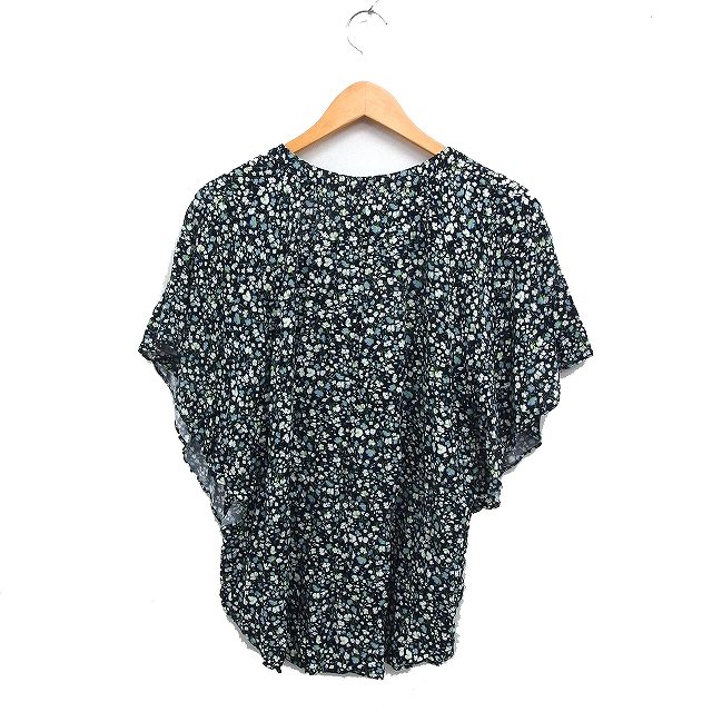 【中古】グローバルワーク GLOBAL WORK 小花柄 シャツ ブラウス フラッタースリーブ L ブラック 黒 /FT23 レディース 【ベクトル 古着】 250806 vectorpremium-18574274 ブランド古着ベクトルプレミアム店 サンプル画像2