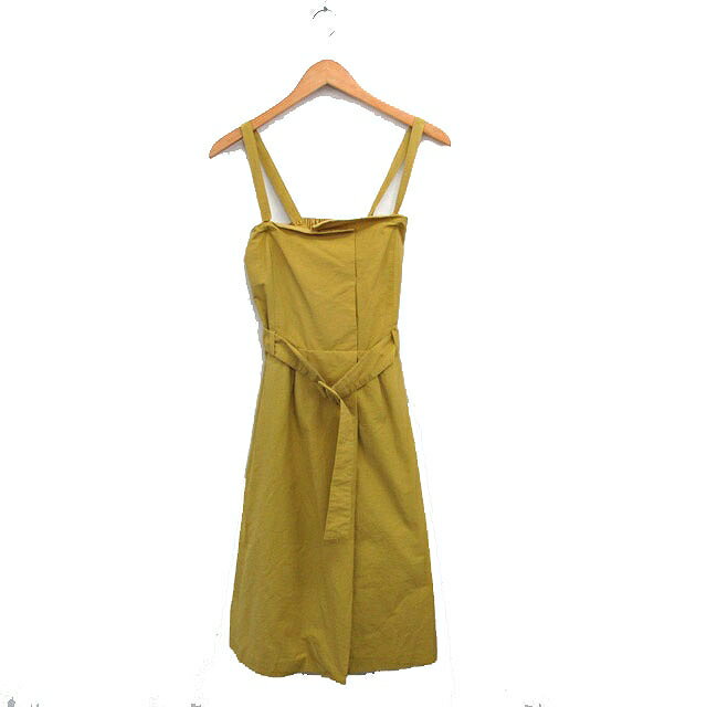 【中古】エージーバイアクアガール AG by aquagirl ワンピース ロング ベルト コットン シンプル S イエロー 黄 /KT27 レディース 【ベクトル 古着】 250802(4)