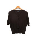 【中古】グリーンレーベルリラクシング ユナイテッドアローズ green label relaxing カーディガン 七分袖 Vネック コットン シンプル ブラウン 茶 /KT18 レディース 【ベクトル 古着】 250813|詳細画像