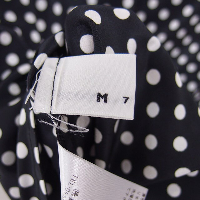 【中古】エムセブンデイズ M7days チュニック ブラウス ボウタイ リボン ドット 長袖 1 黒 ブラック /TT レディース 【ベクトル 古着】 251025