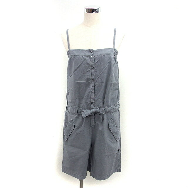 【中古】コントワーデコトニエ COMPTOIR DES COTONNIERS サロペット ひざ丈 ワイド コットン 綿 ドロー..