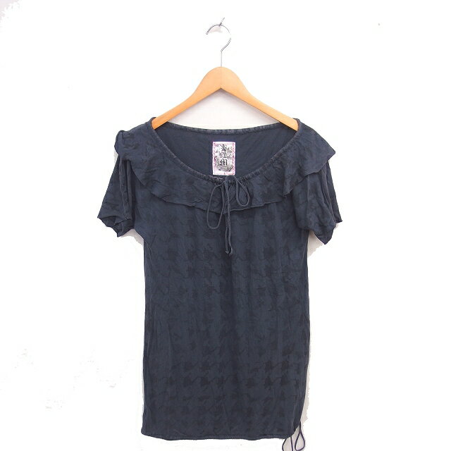 【中古】モーフィンジェネレーション Morphine Generation チュニック プルオーバー 千鳥格子 リボン ..