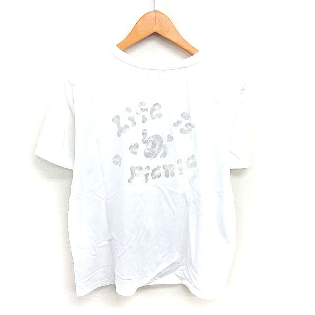 【中古】ロペピクニック ROPE Picnic Tシャツ カットソー モックネック 英字プリント 半袖 38 ホワイト 白 /TT レディース 【ベクトル 古着】 260416 vectorpremium-19013139 ブランド古着ベクトルプレミアム店 サンプル画像2
