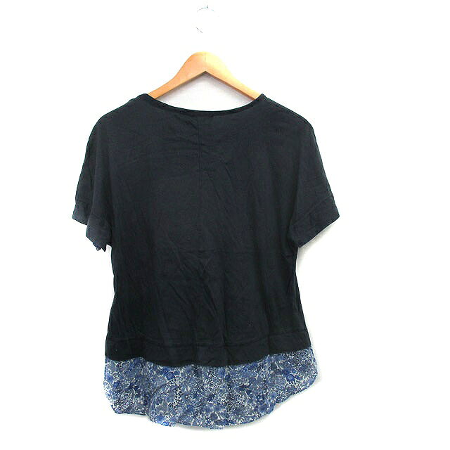 【中古】自由区 オンワード樫山 カットソー Tシャツ 半袖 花柄 38 ネイビー 紺 /KT23 レディース 【ベクトル 古着】 260316 vectorpremium-18946757 ブランド古着ベクトルプレミアム店 サンプル画像2