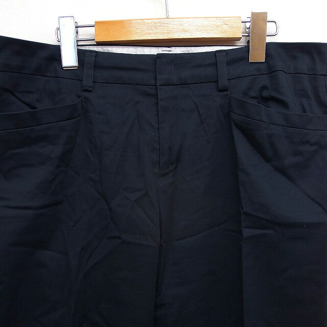 【中古】自由区 オンワード樫山 チノ テーパード パンツ 無地 コットン 綿 大きいサイズ 46 ネイビー 紺 /FT33 レディース 【ベクトル 古着】 260615 vectorpremium-19178687 ブランド古着ベクトルプレミアム店 サンプル画像3